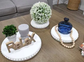 Set of Three Beaded Risers
