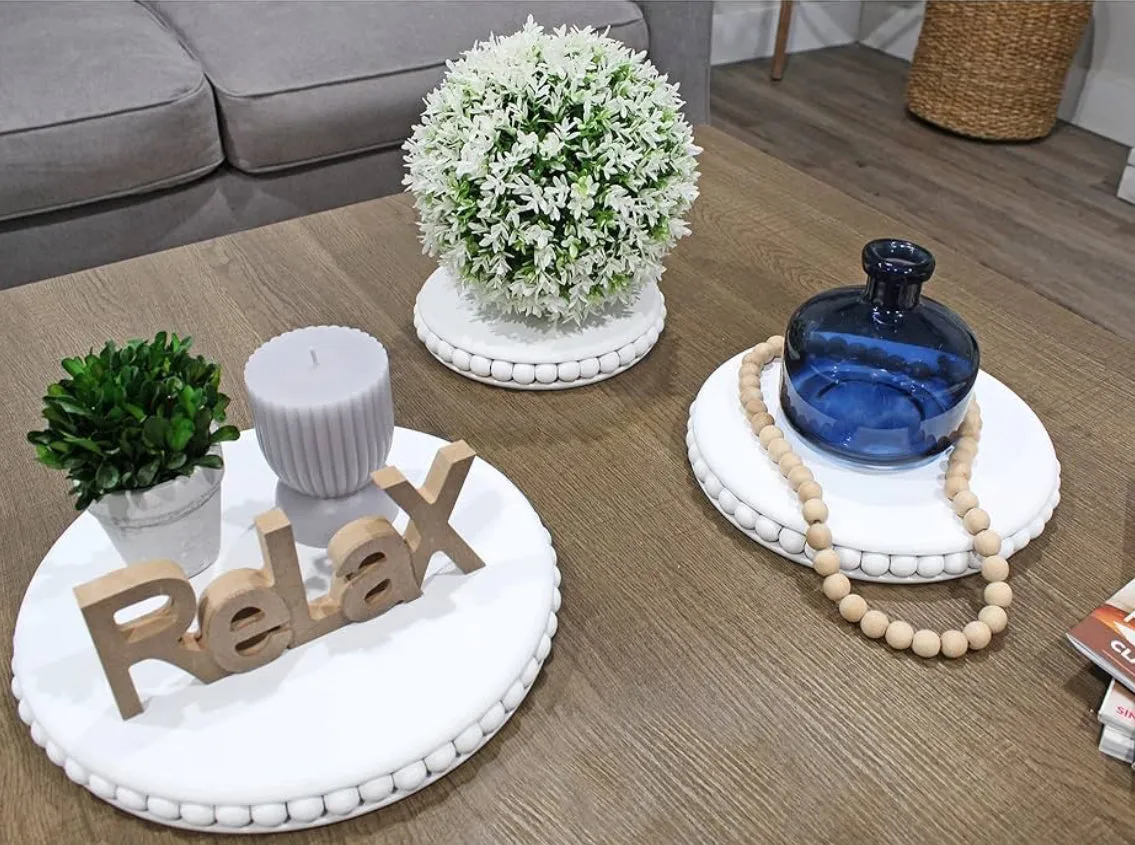 Set of Three Beaded Risers