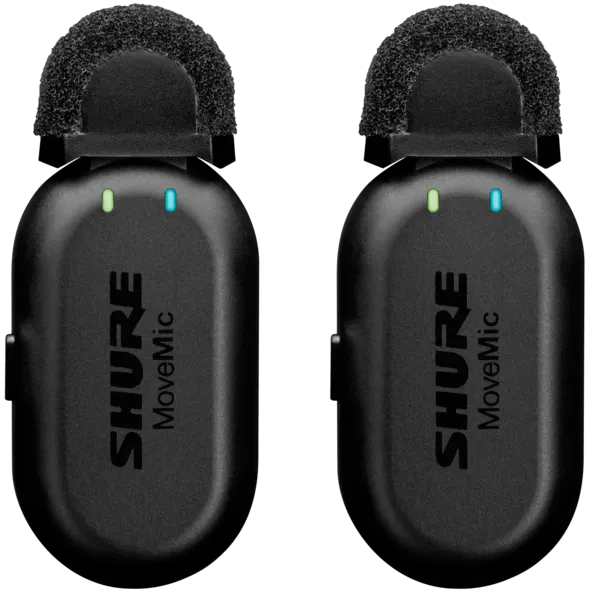 Shure MV-TWO-Z7 MoveMic Two-Channel Wireless Lavalier Microphones