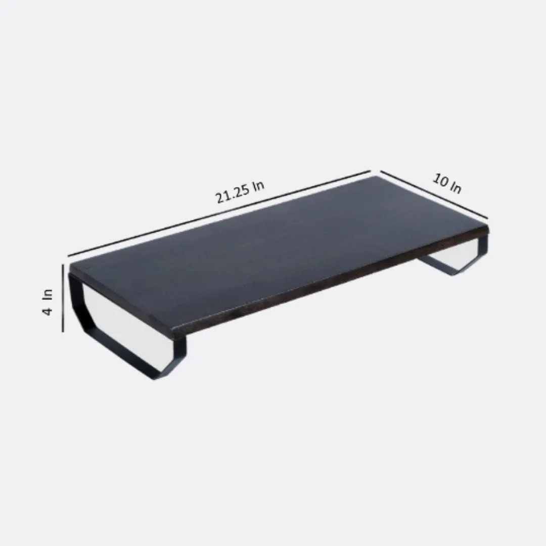 Solid Wood Charcoal Monitor Stand