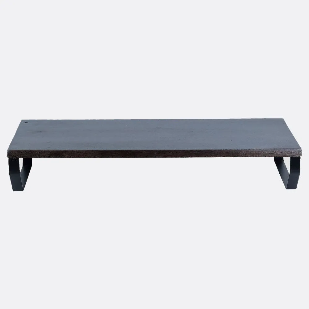 Solid Wood Charcoal Monitor Stand