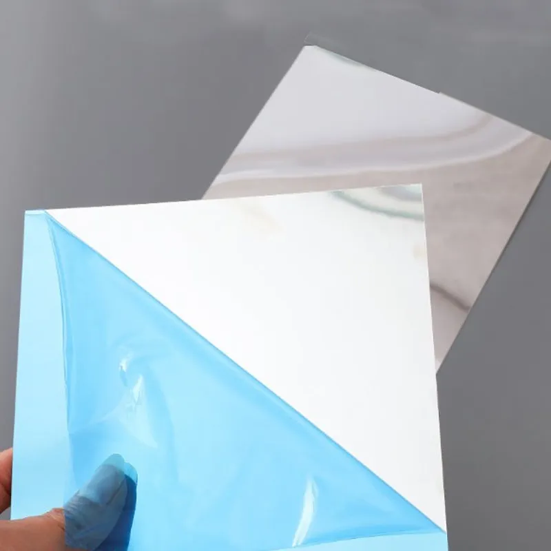 Square Spliced Stickers Self Adhesive Acrylic Mirror Sheets Wall Decals New