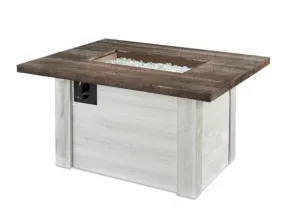 The Outdoor Greatroom Company 24 Inch Alcott Rectangular Gas Fire Pit Table ALC-1224