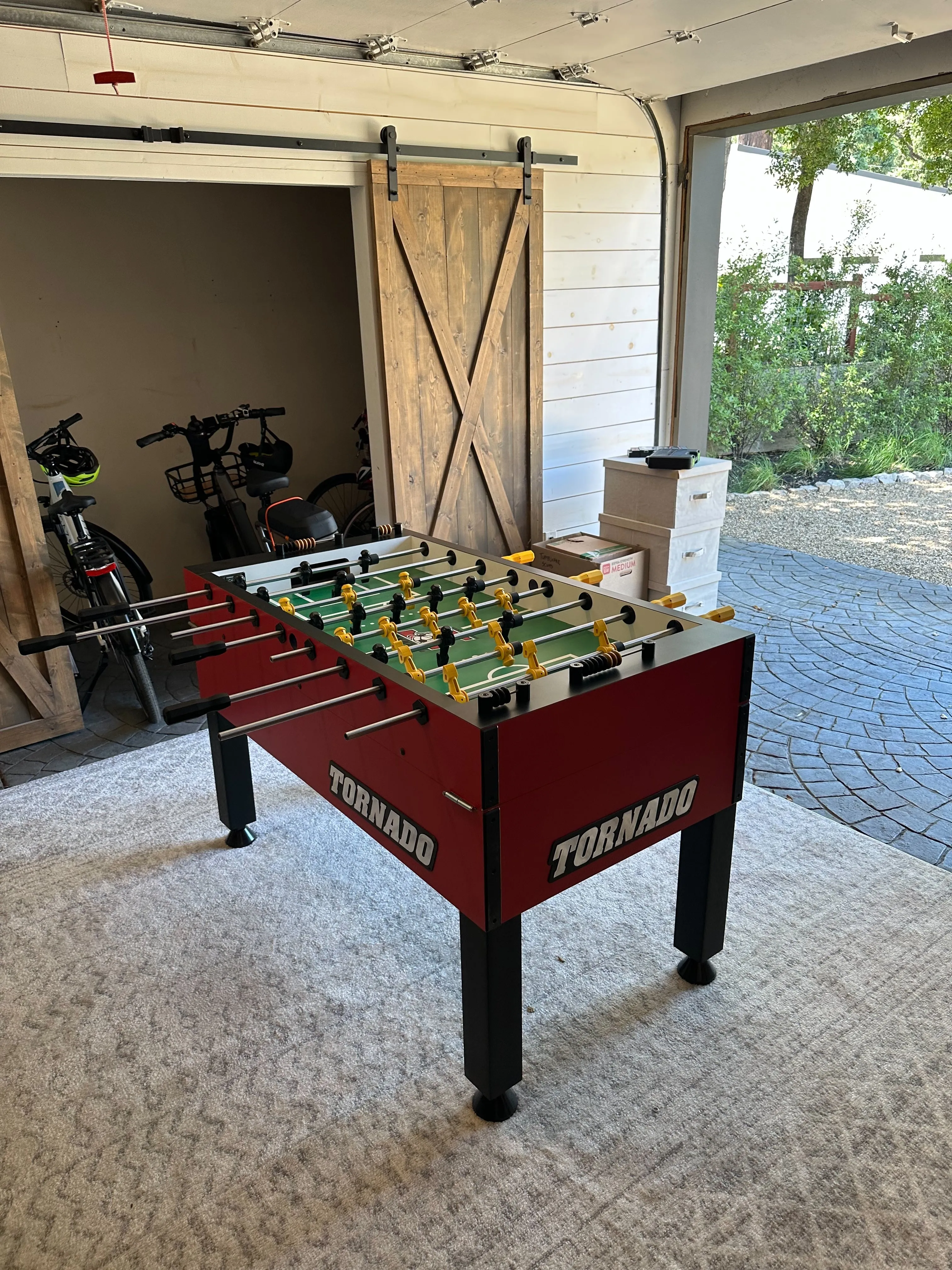 Tornado T-3000 Competition Foosball Table in Crimson Red