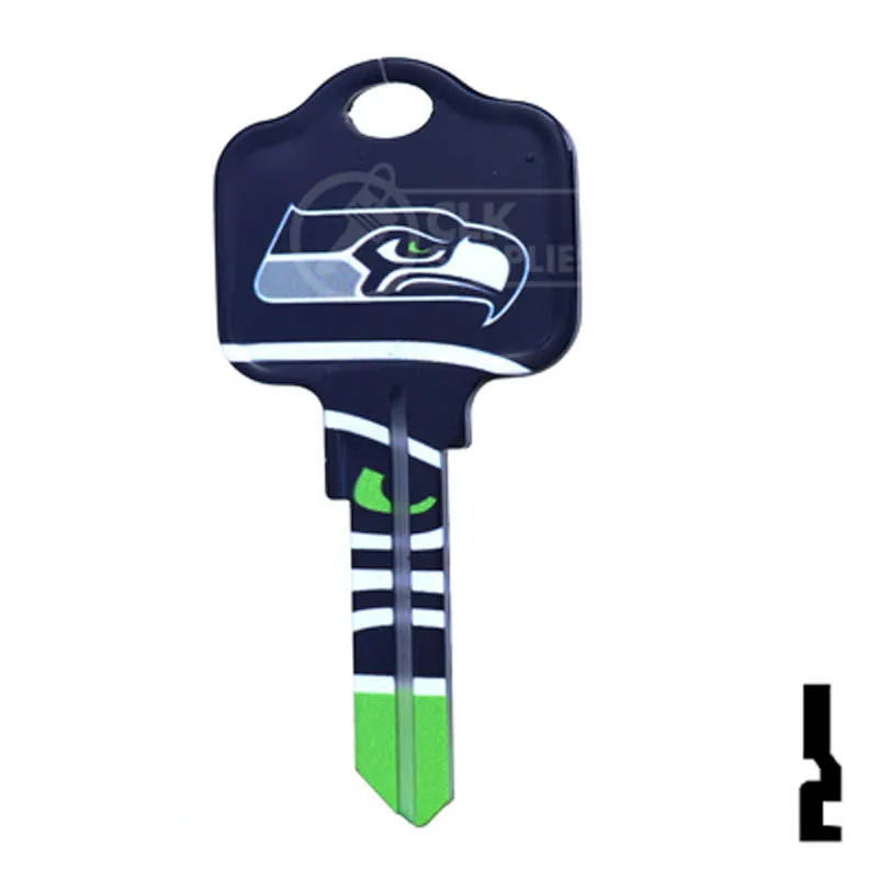 Uncut Key Blank | NFL Seahawks , Kwikset | KW1