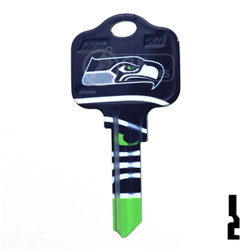 Uncut Key Blank | NFL Seahawks , Kwikset | KW1