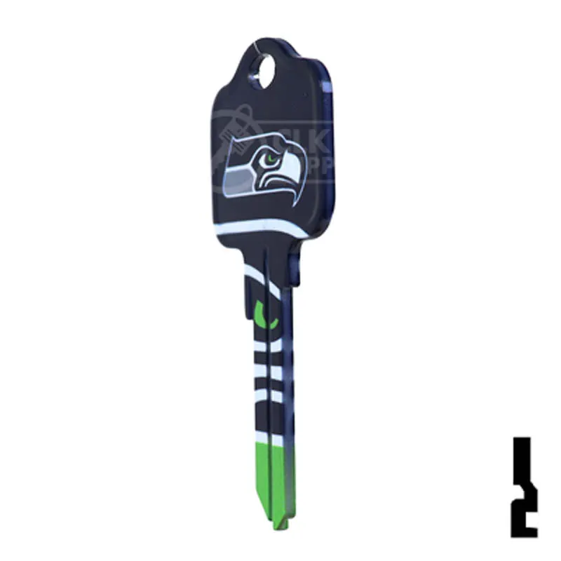 Uncut Key Blank | NFL Seahawks , Kwikset | KW1