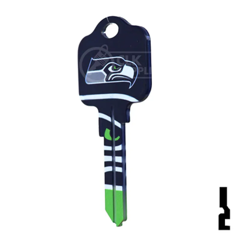 Uncut Key Blank | NFL Seahawks , Kwikset | KW1