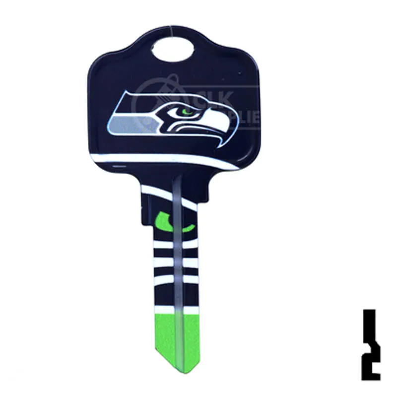 Uncut Key Blank | NFL Seahawks , Kwikset | KW1