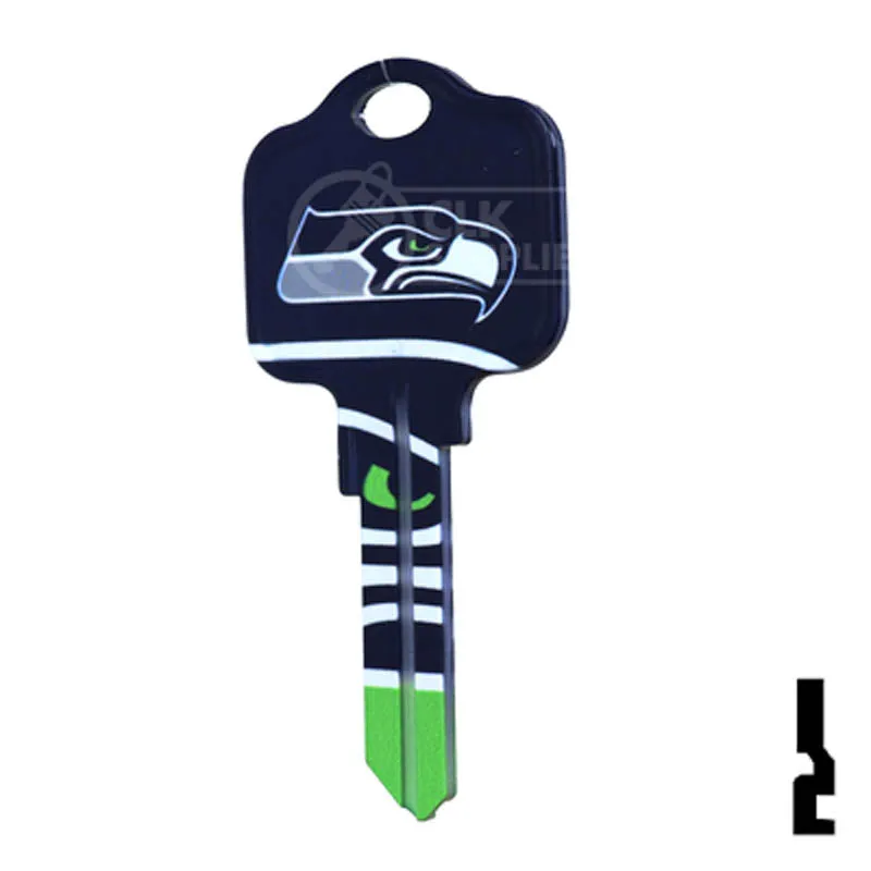 Uncut Key Blank | NFL Seahawks , Kwikset | KW1