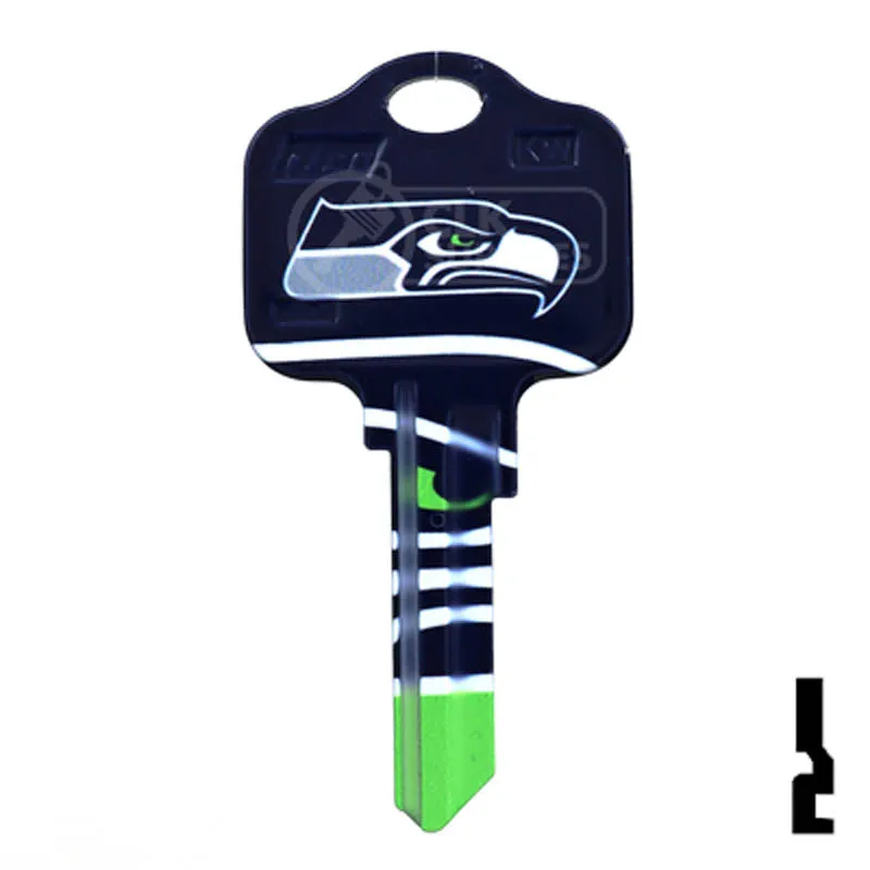Uncut Key Blank | NFL Seahawks , Kwikset | KW1