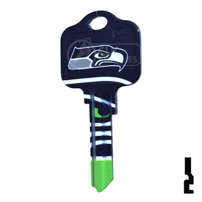 Uncut Key Blank | NFL Seahawks , Kwikset | KW1