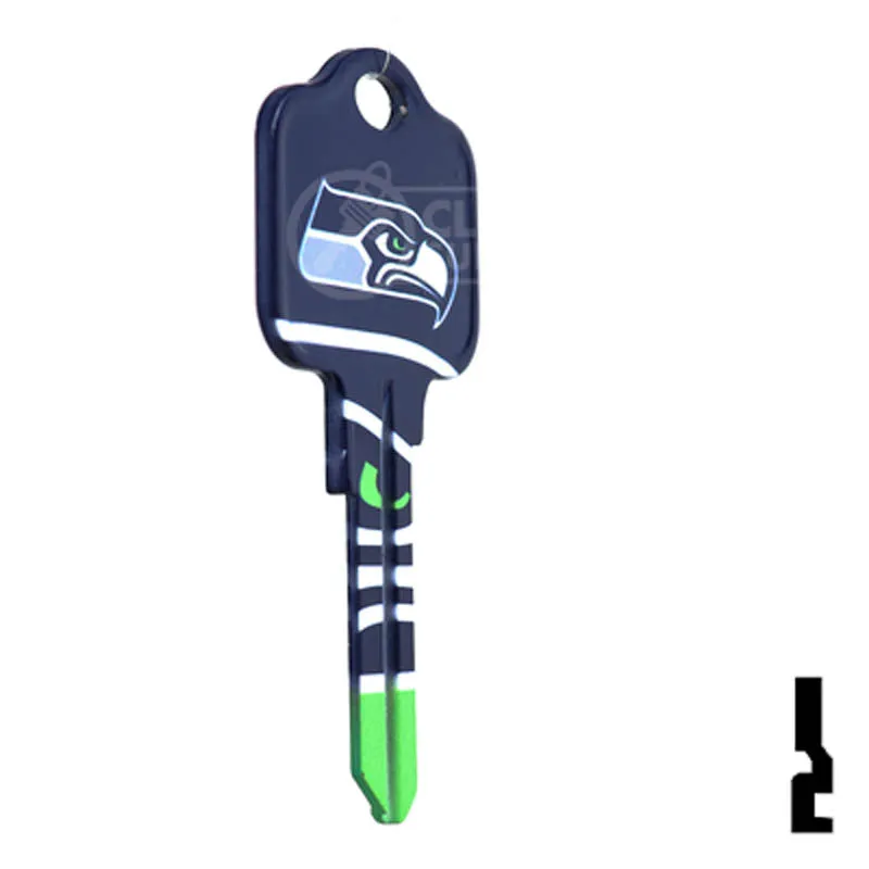 Uncut Key Blank | NFL Seahawks , Kwikset | KW1