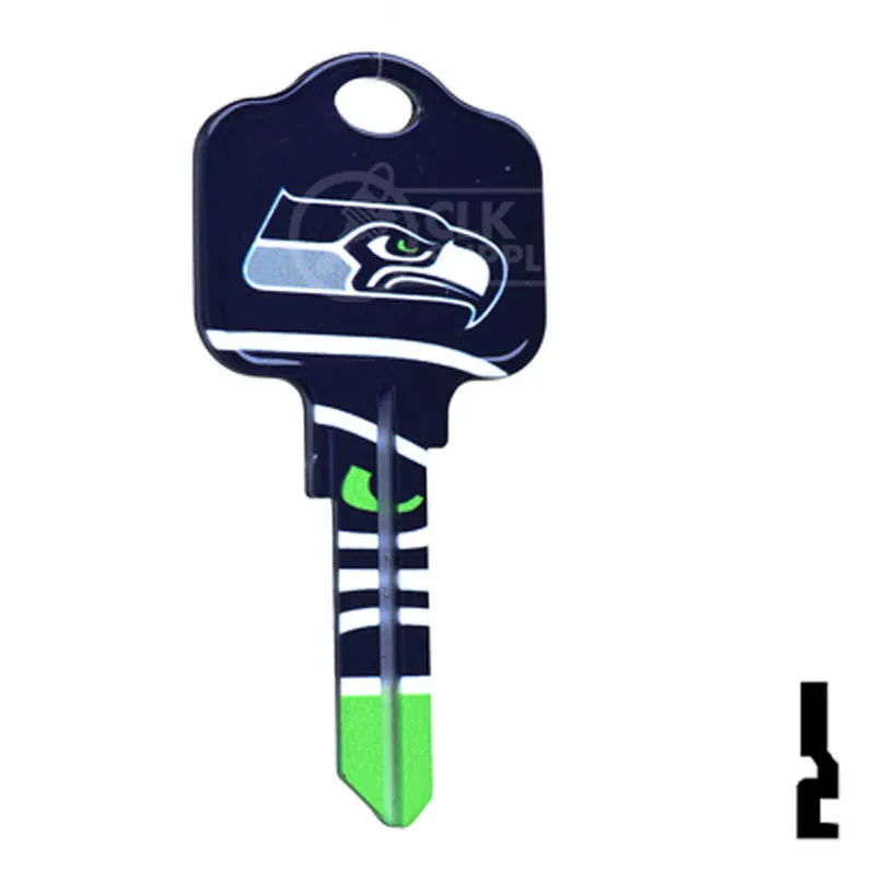 Uncut Key Blank | NFL Seahawks , Kwikset | KW1