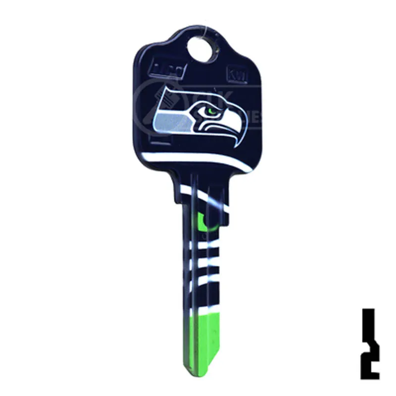 Uncut Key Blank | NFL Seahawks , Kwikset | KW1