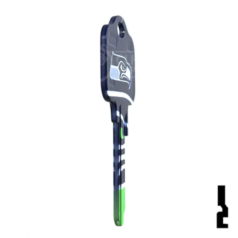Uncut Key Blank | NFL Seahawks , Kwikset | KW1
