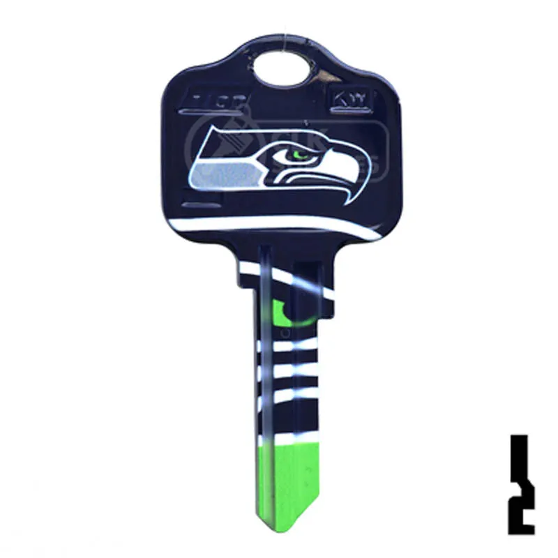 Uncut Key Blank | NFL Seahawks , Kwikset | KW1