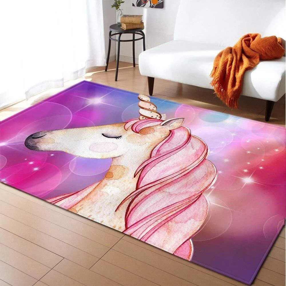 Unicorn Head Rug