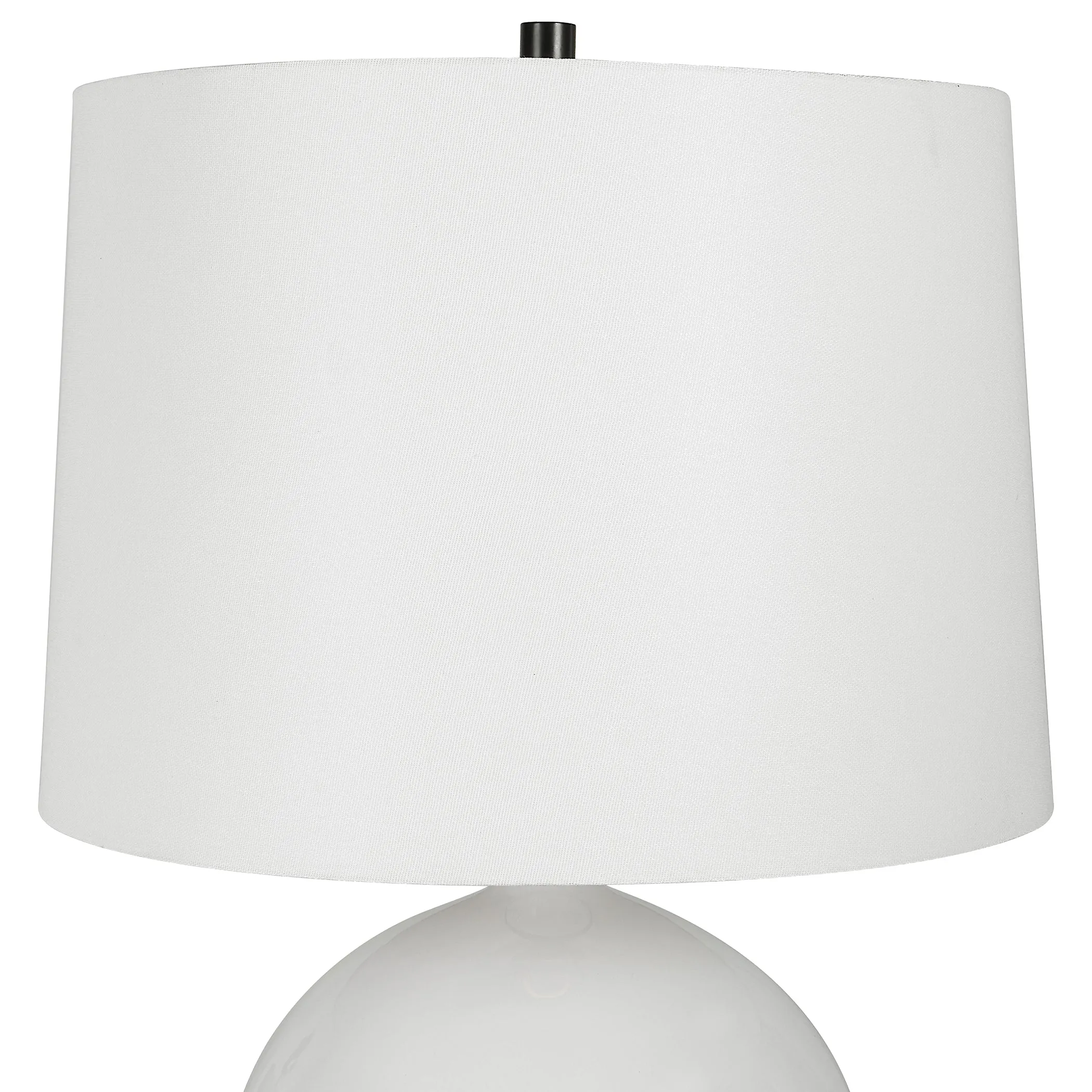 Uttermost Collar Gloss White Table Lamp