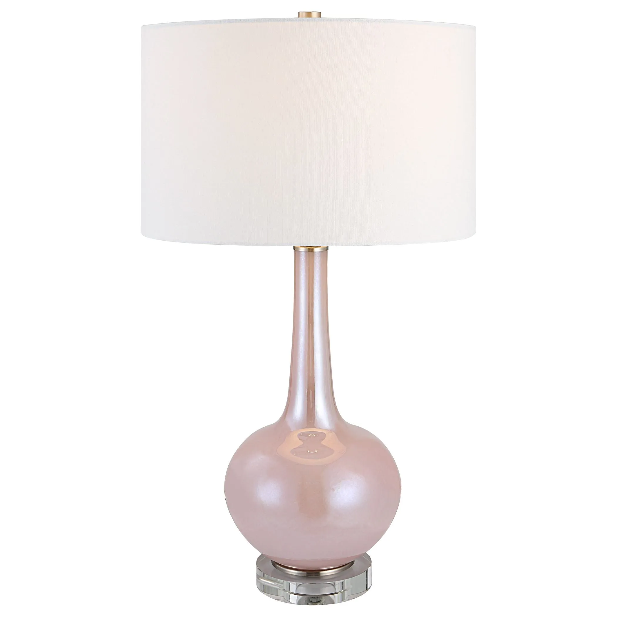 Uttermost Rosa Pink Glass Table Lamp