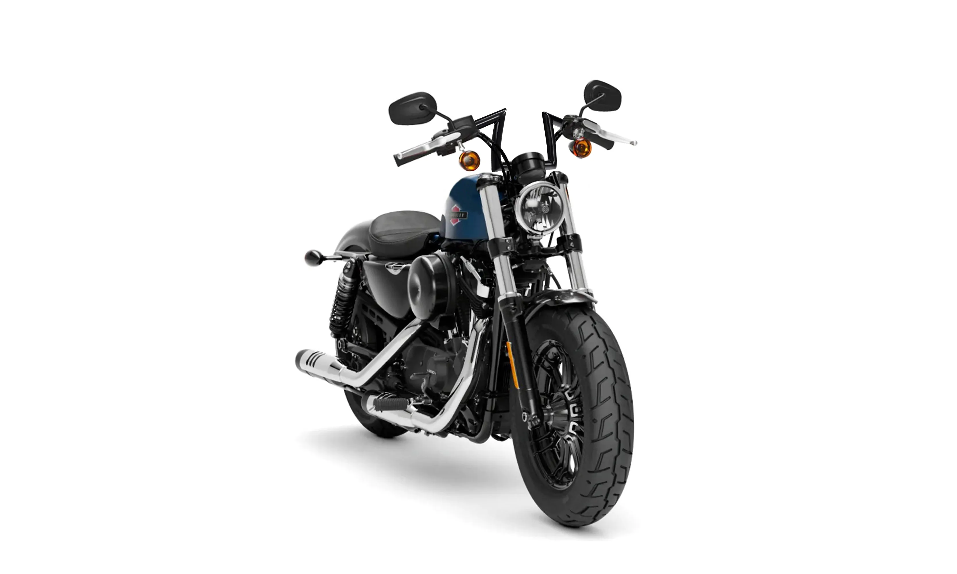 Viking Iron Born Z Handlebar For Harley Sportster Forty Eight Gloss Black