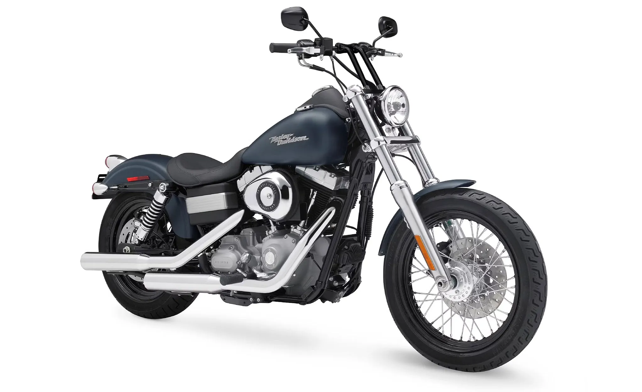 Viking Warlock 12" Pullback Handlebar Risers for Harley Dyna Street Bob FXDB/I Gloss Black