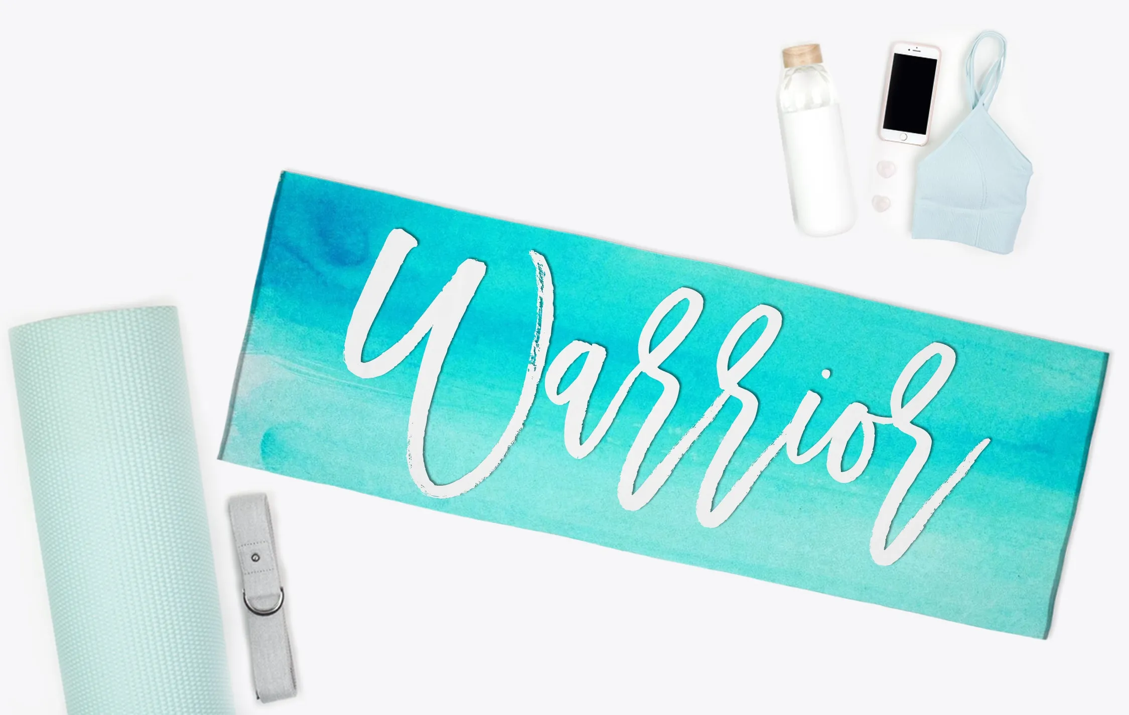 Warrior Yoga Mat Towel - Yoga   Pilates Gift - Nonslip Yoga Towel
