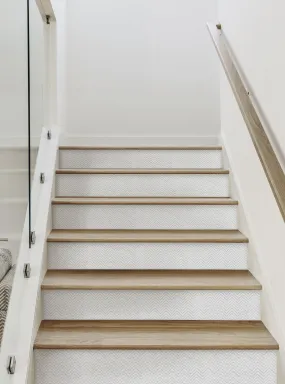Watercolor Chevron Peel and Stick Stair Riser Strips