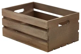 Wooden Crate Dark Rustic Finish 34 x 23 x 15cm