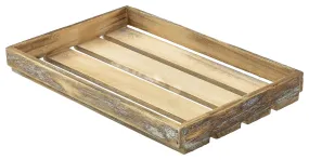 Wooden Crate Dark Rustic Finish 35 x 23 x 4cm