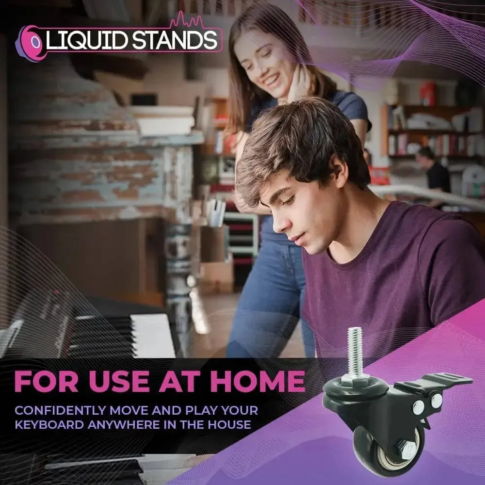 WS Replacement Wheel Set for Keyboard Stand